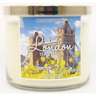 1 Bath & Body Works London Tea & Lemon Large 3-Wick Candle 14.5 oz   232654014778